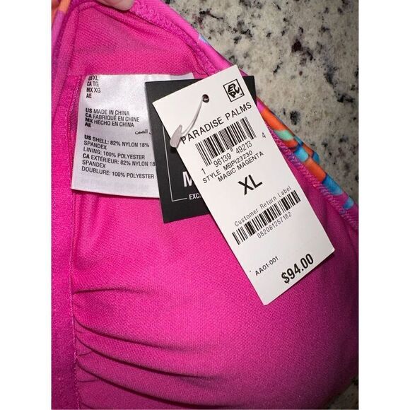 BAR III Women's Paradise In The Palms Cowl Neck One-Piece Swimsuit - Picture 7 of 7